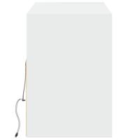 Tv-wandmeubel met LED-verlichting 130x31x45 cm wit - thumbnail