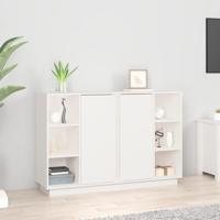 Dressoir 120x35x80 cm massief grenenhout wit - thumbnail