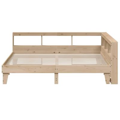 Bed met boekenkast zonder matras massief grenenhout 90x200 cm - thumbnail