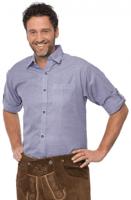 Trachten Blouse Oktoberfest Blauw - thumbnail