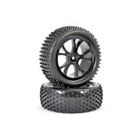 FTX Vantage Front 1/10 buggy tyres mounted on black wheel 2pcs (FTX6300B) - thumbnail