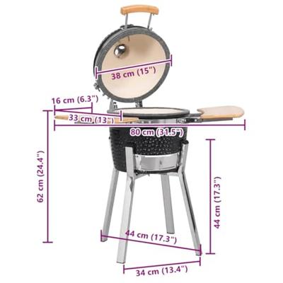 VidaXL Kamado barbecue 81 cm keramiek