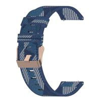 Garmin Venu 3s / Vivoactive 4s / Venu 2s / Vivomove 3s / Forerunner 255s - Canvas nylon bandje - Blauw - thumbnail