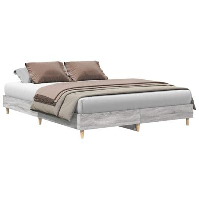 Bedframe zonder matras 150x200 cm spaanplaat grijs Sonoma - thumbnail