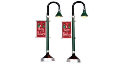 Kerstfiguur Municipal street lamp set of 2 b/o (4.5v) Lemax - Lemax