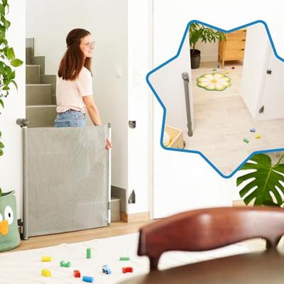 Intrekbare barrière Safe & Roll BADABULLE grijs