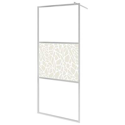 Inloopdouchewand met stenenmotief 100x195 cm ESG-glas
