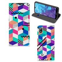 Huawei Y5 (2019) Stand Case Blokken Kleurrijk - thumbnail