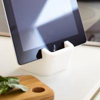 Square Siliconen Tablethouder - Wit - thumbnail