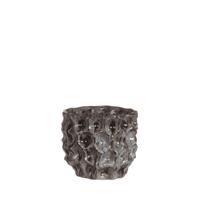 Pot dented grijs 10 X 9,5 cm - thumbnail