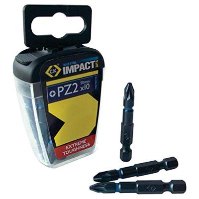 C.K T4560 PZ2LD10 Bitset 10-delig Kruiskop Pozidriv Torsion Control Technology
