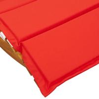 Ligstoel met kussen 2-persoon 2 pcs Bruin Massief Acaciahout - thumbnail