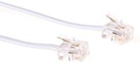 ACT TD5400 Platte Telefoonkabel | RJ11 Connectoren | Wit | 50 cm - thumbnail