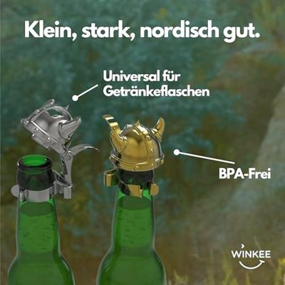 Viking helm flesstoppers (set van 4) Viking helm flesstoppers (set van 4)