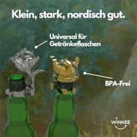 Viking helm flesstoppers (set van 4) - thumbnail