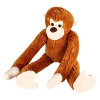 Pluchiez knuffel aap met lange armen 80 cm bruin - thumbnail
