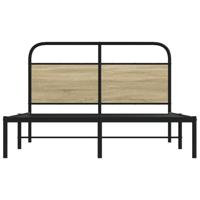 Bedframe zonder matras bewerkt hout sonoma eikenkleur 140x200cm - thumbnail