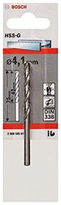 Bosch Accessories 2608585917 Bosch Power Tools HSS Metaal-spiraalboor 4.1 mm Gezamenlijke lengte 75 mm Geslepen DIN 338 Cilinderschacht 1 stuk(s) Bosch Accessories 2608585917 Bosch Power Tools HSS Metaal-spiraalboor 4.1 mm Gezamenlijke lengte 75 mm Geslepen DIN 338 Cilinderschacht 1 stuk(s)