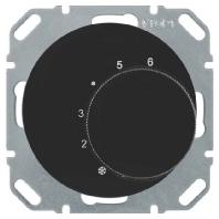 Berker thermostaat wisselcontact R1-R3 zwart 20262045