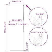 VidaXL Doucherolgordijn 70x240 cm stofbreedte 66 cm - thumbnail