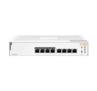 HPE Networking Instant On Switch-serie 1830 – Intelligent beheerde Layer 2 Ethernet-switch met 8 poorten Gb en PoE | 8X 1G | 4X CL4 PoE (65 W) | Zonder ventilator | EU-kabel (JL811A#ABB) - thumbnail