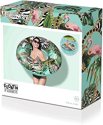 Bestway Opblaasbare drijver met handgrepen Fantasia Bloem D114 cm +12 Jaar Strand en Zwembad 36302