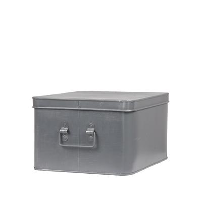 LABEL51 Opbergblik Media Opbergkist - Grijs - Metaal - XL