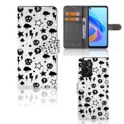 Telefoonhoesje met Naam OPPO A76 | A96 Silver Punk Telefoonhoesje met Naam OPPO A76 | A96 Silver Punk