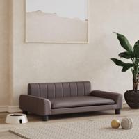 Hondenmand 90x53x30 cm kunstleer bruin - thumbnail