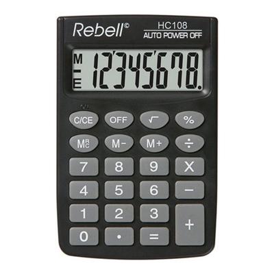 Rebell RE-HC108-BX Calculator HC108 Zwart Rebell RE-HC108-BX Calculator HC108 Zwart