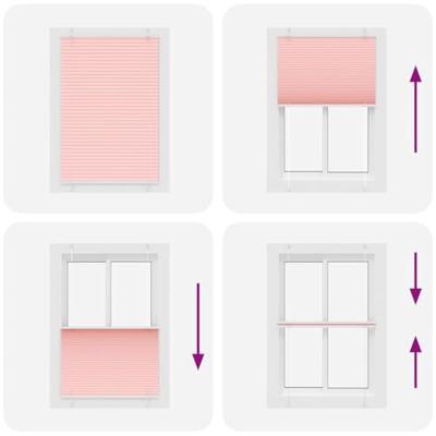 Pliss rolgordijn 85x100 cm stofbreedte 84,4 cm polyester roze