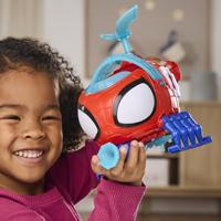 Spidey's Team Helicopter, 7,5 cm figuur en voertuig met projectiel, Marvel Spidey and His Amazing Friends, geschikt voor kinderen vanaf 3 jaar. - thumbnail