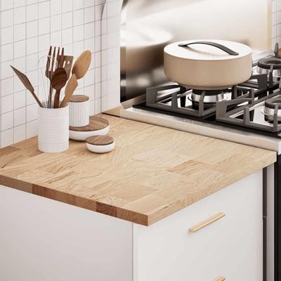 Keuken werkblad rechthoekig 60x63,5x2,7 cm massief eikenhout Keuken werkblad rechthoekig 60x63,5x2,7 cm massief eikenhout