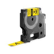 Huismerk DYMO Rhino 18432/S0718450 Labeltape 12mm Zwart op Geel - thumbnail