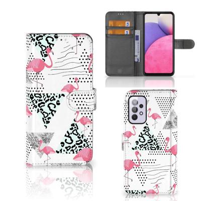 Samsung Galaxy A33 5G | Telefoonhoesje | Met pasjeshouder | Flamingo Triangle