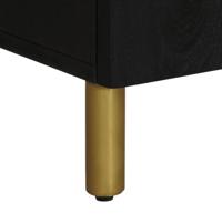 Dressoir 60x33x75 cm bewerkt hout zwart - thumbnail