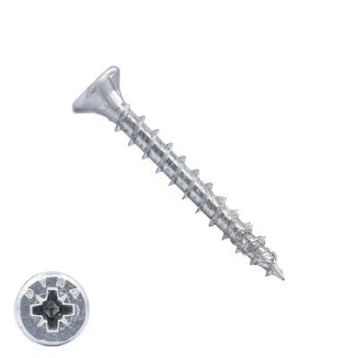 Dynaplus Unischroef/Spaanplaatschroef VZ (Verzinkt) Pk (Platkop) PZ2 4.0X35 | 200 stuks - 0280.01.25401 Dynaplus Unischroef/Spaanplaatschroef VZ (Verzinkt) Pk (Platkop) PZ2 4.0X35 | 200 stuks - 0280.01.25401