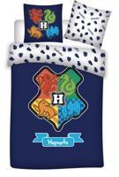 Harry Potter - Hogwarts Blue 1 Persoons Dekbedovertrek (140cm x 200cm) - thumbnail