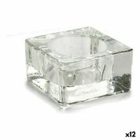 Kaarshouder Transparant Glas 6 x 3 x 6 cm (12 Stuks) - thumbnail
