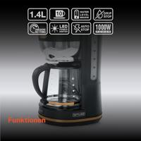 Muse MS-220 BC Koffiezetapparaat Zwart Capaciteit koppen: 10 Glazen kan, Warmhoudfunctie - thumbnail