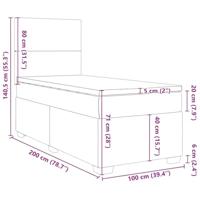 Boxspring met matras fluweel donkergroen 100x200 cm - thumbnail