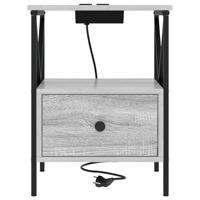 Nachtkastje 2 pcs Grijs sonoma 41,5 x 40,5 x 55 cm Bewerkt hout - thumbnail