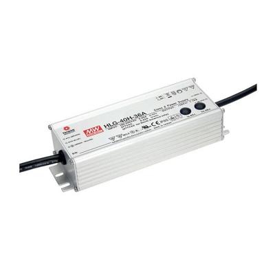 MEAN WELL HLG-40H-12A LED-driver, LED-transformator Constante spanning, Constante stroomsterkte 39 W 3.33 A 12 V/DC PFC-schakeling, Overbelastingsbescherming, MEAN WELL HLG-40H-12A LED-driver, LED-transformator Constante spanning, Constante stroomsterkte 39 W 3.33 A 12 V/DC PFC-schakeling, Overbelastingsbescherming,