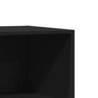 Kledingkast 77x48x102 cm bewerkt hout zwart - thumbnail