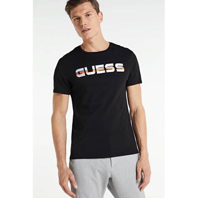 GUESS T-shirt met logo zwart GUESS T-shirt met logo zwart