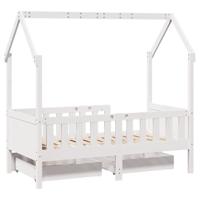 Kinderbedframe met lades 70x140 cm massief grenenhout - thumbnail
