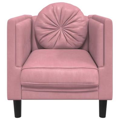 Fauteuil met kussen fluweel roze Fauteuil met kussen fluweel roze