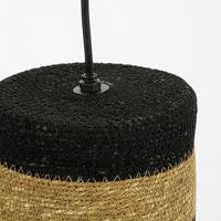 Mica Decorations Jinx Hanglamp - H30 x Ø15 cm - Jute - Zwart - thumbnail