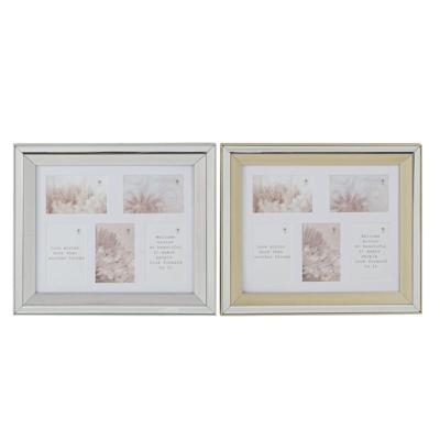 Fotolijsten DKD Home Decor Gouden Zilverkleurig Aluminium Kristal polyestyreen Traditioneel 47 x 2 x 40 cm (2 Stuks)