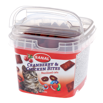 Sanal cat cranberry & chickenbites cup